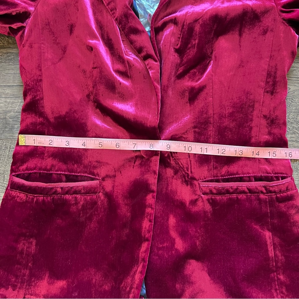 Anthropologie Ett Twa Velvet Gallery Blazer Jacket - Picture 10 of 11